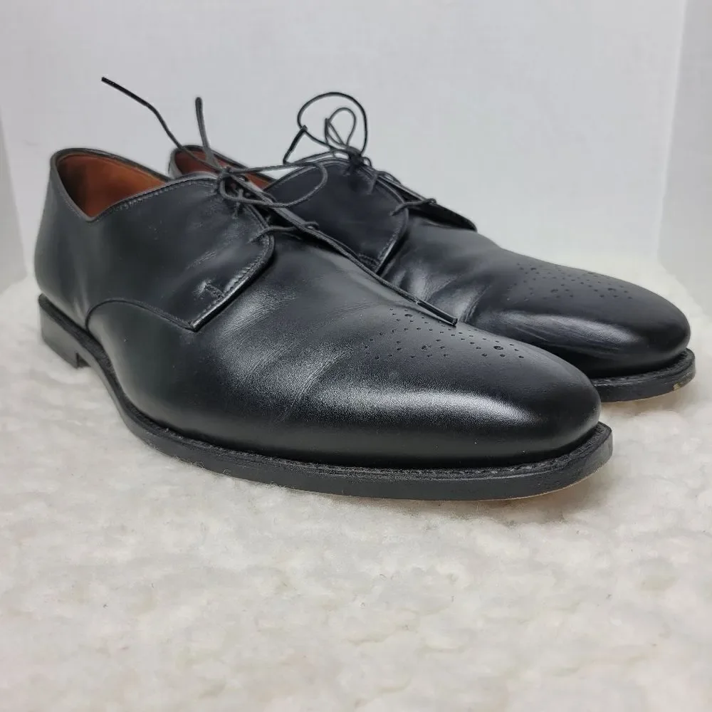 Allen Edmonds Flatiron Men's 15 Shoes Black Leather Brogue Toe Oxford Derby